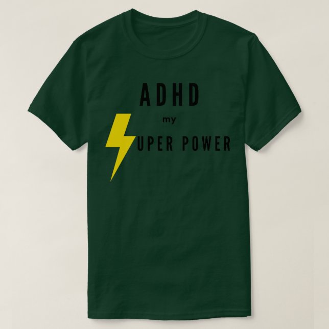 Camiseta ADHD mi superpotencia (Diseño del anverso)