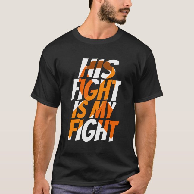 Camiseta Adhd Naranja Ribbon Para Él Añade Adhd Awareness (Anverso)