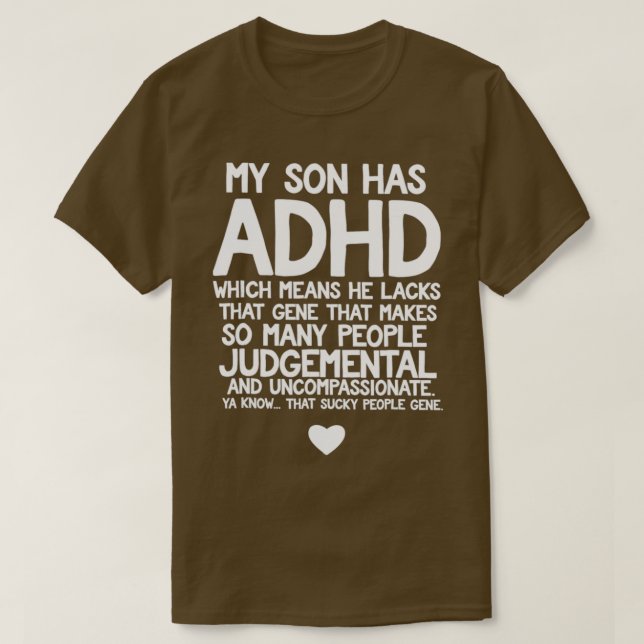 Camiseta Adhd Son Parentx27s Para El Mes De Conciencia De M (Diseño del anverso)
