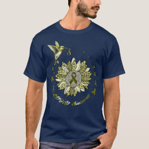Camiseta Adhwareness Sunflower Hummingbird Ribbon