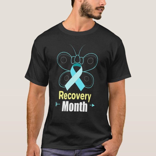 Camiseta Adicción a la mariposa Mes de Recuperación Conscie (Anverso)