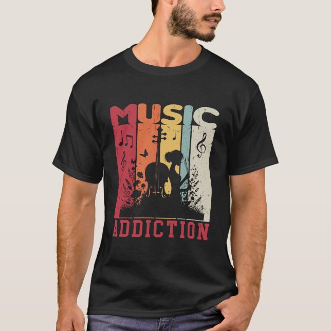 Camiseta adicción a la música (Anverso)