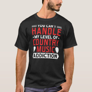Camiseta Adicción a la música country Vaquero Canción count