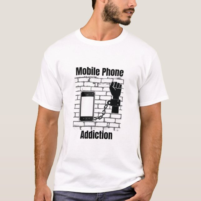Camiseta adicción al teléfono móvil (Anverso)