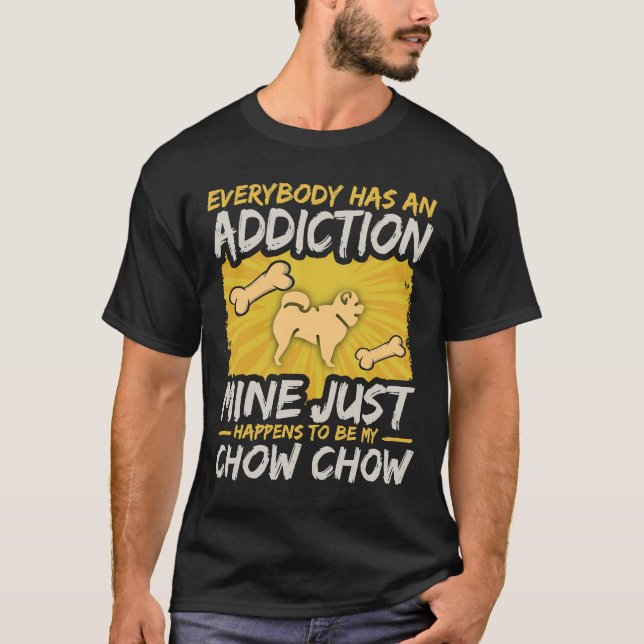 Camiseta Adicción de Chow Chow (Anverso)