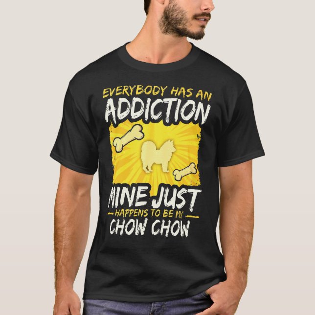 Camiseta Adicción de Chow Chow (Anverso)
