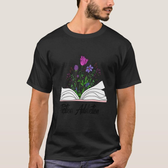 Camiseta Adicción De Ficción Para Lectores De Libros Y Avis (Anverso)
