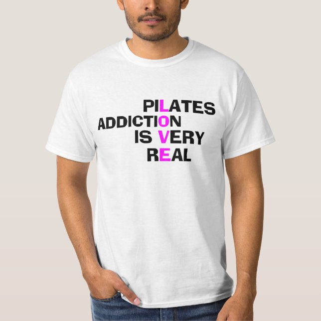 Camiseta Adicción de Pilates - Camisas divertidas para homb (Anverso)