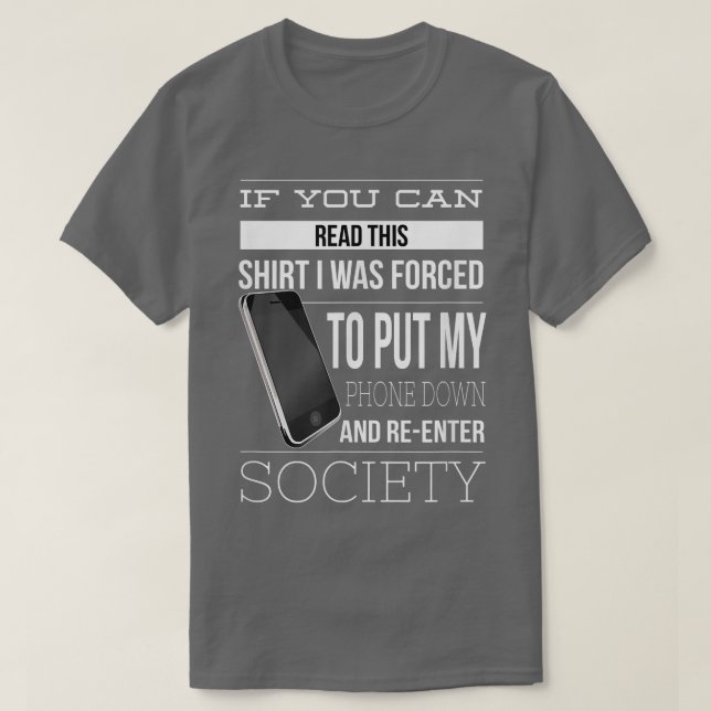 Camiseta Adicción telefónica Graciosa T Smart Cell Phone Ad (Diseño del anverso)