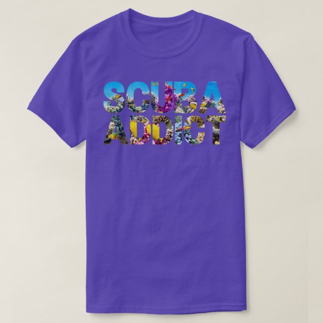Camiseta Adicción y arrecife de Scuba (Diseño del anverso)