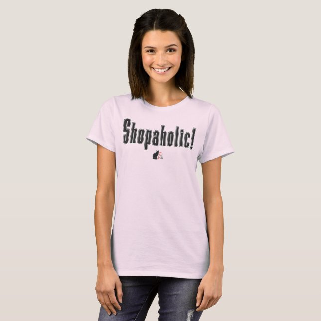 Camiseta ¡Adicta a las compras! (Anverso completo)