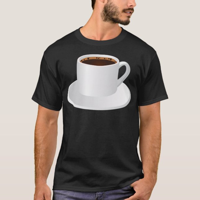 Camiseta Adicto a cafeína de café corazón (Anverso)