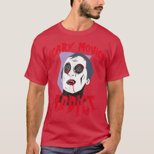 Camiseta Adicto a espeluznantes películas de terror - Hallo