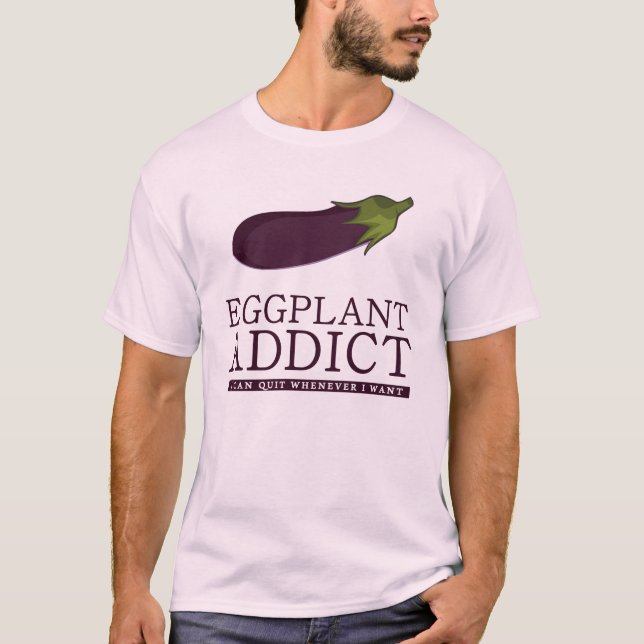 Camiseta adicto a la berenjena (Anverso)