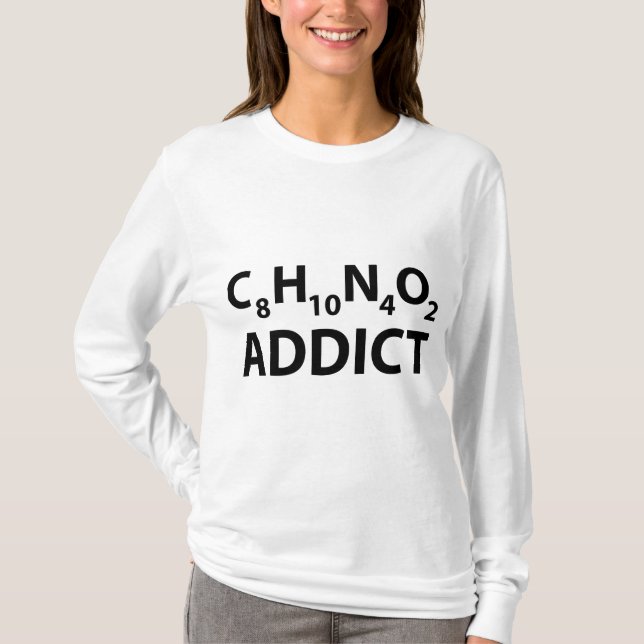 Camiseta Adicto a la cafeína (Anverso)