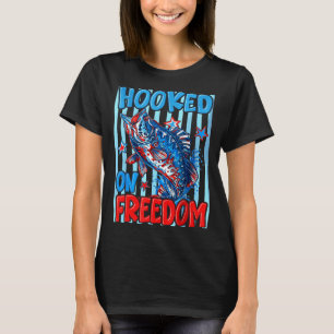 Camiseta Adicto a la libertad 4 de julio pescar bajo patrió