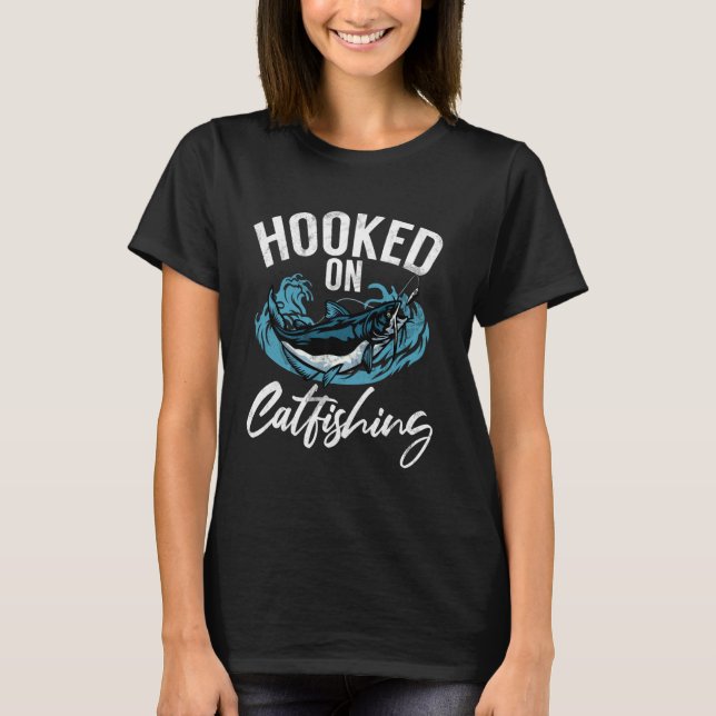 Camiseta Adicto a la pesca de bagres (Anverso)
