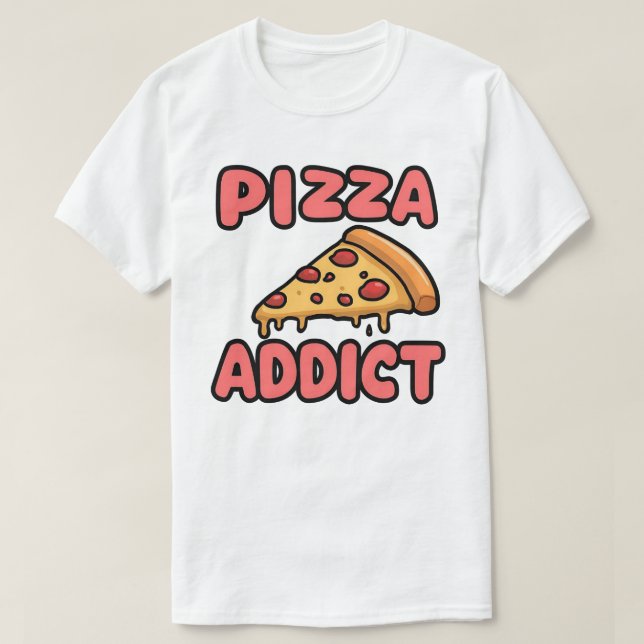 Camiseta Adicto a la Pizza (Diseño del anverso)