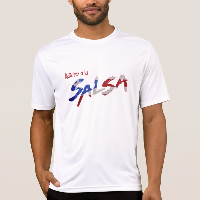 Camiseta Adicto a la salsa Puerto Rico (Anverso)