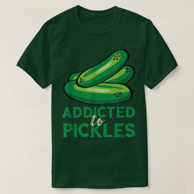 Camiseta Adicto A La Vegetari De La Pipeta De Cucumber (Diseño del anverso)