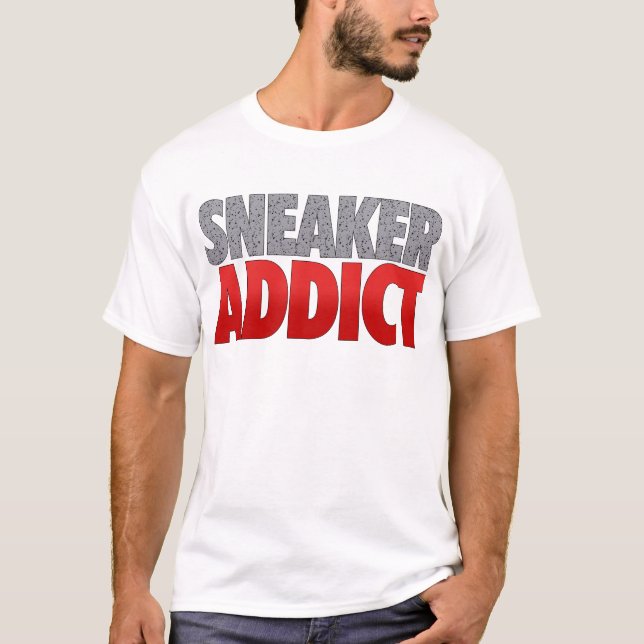 Camiseta Adicto a la zapatilla de deporte moteado (Anverso)