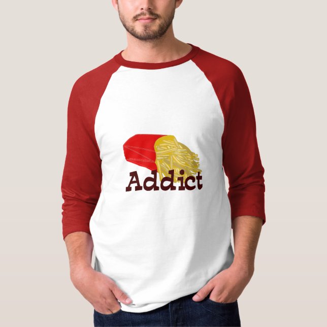 Camiseta Adicto a las patatas fritas (Anverso)