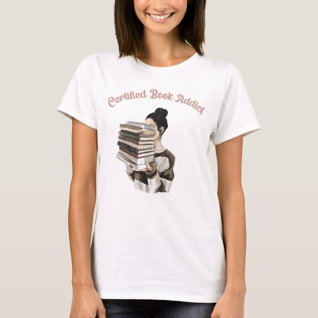 Camiseta Adicto a libros certificado (Anverso)