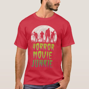 Camiseta Adicto a Películas de Terror Antiguas Retro Zombi