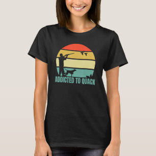 Camiseta Adicto A Quack Retro Vintage Sunset Mens Pato H