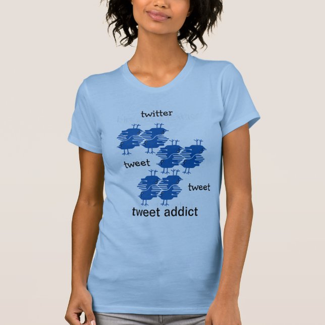 Camiseta adicto a twitter (Anverso)