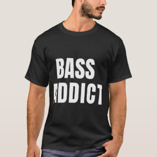 Camiseta Adicto al Bajo - Diseño de Tipografía de Pesca Min