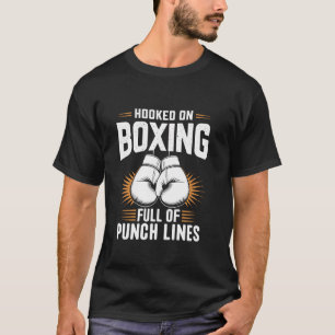 Camiseta Adicto al boxeo lleno de líneas de golpe boxeador