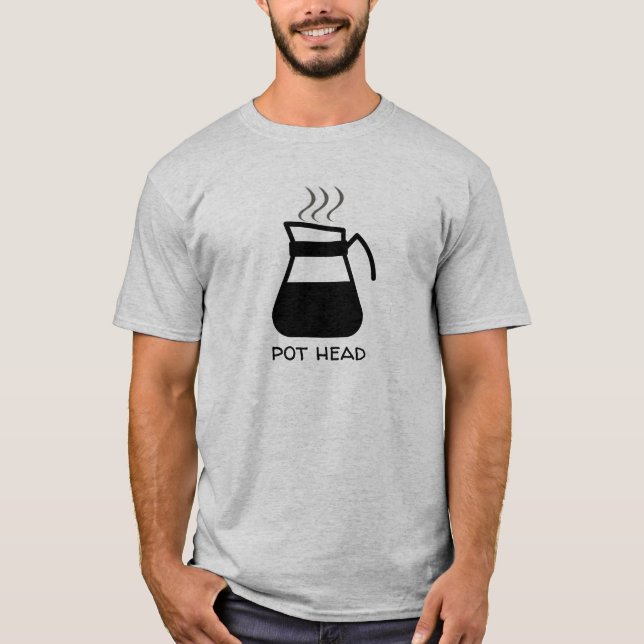 Camiseta Adicto al Café "Cabeza De Pota" Gracioso (Para Tee (Anverso)