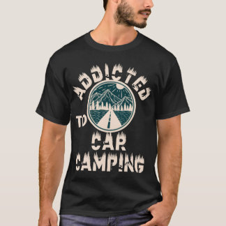 Camiseta Adicto al camping en coche retro
