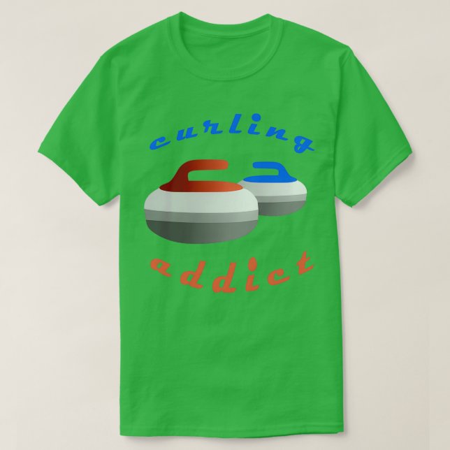 Camiseta adicto al curling 3 (Diseño del anverso)