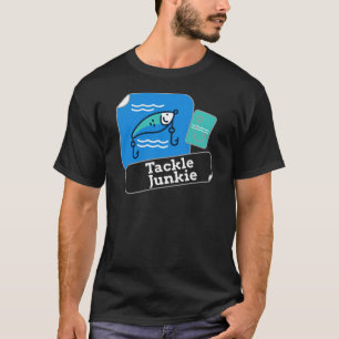 Camiseta Adicto al Equipo de Pesca Diseño Divertido   Pesca