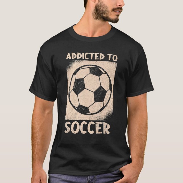 Camiseta Adicto Al Fútbol De Ropa De Fútbol (Anverso)
