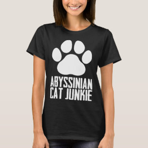 Camiseta adicto al gato abisinio