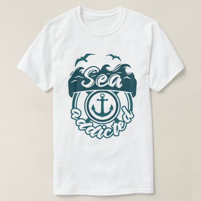 Camiseta Adicto al Mar (Diseño del anverso)