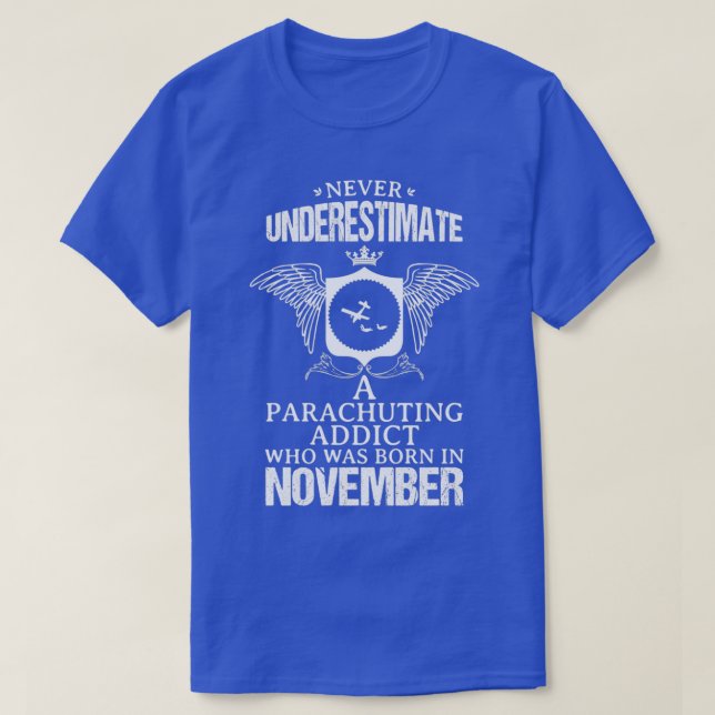 Camiseta Adicto al paracaidismo Diseño divertido para regal (Diseño del anverso)