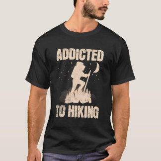 Camiseta Adicto Al Senderismo De Montaña De Estilo Retro Gr