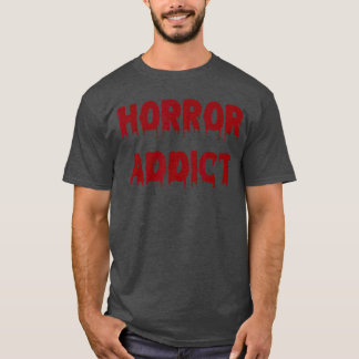 Camiseta Adicto al terror divertido Halloween Goth retro