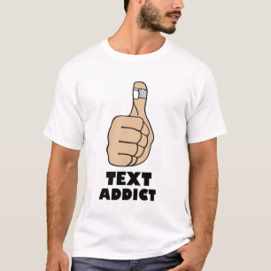 Camiseta adicto al texto