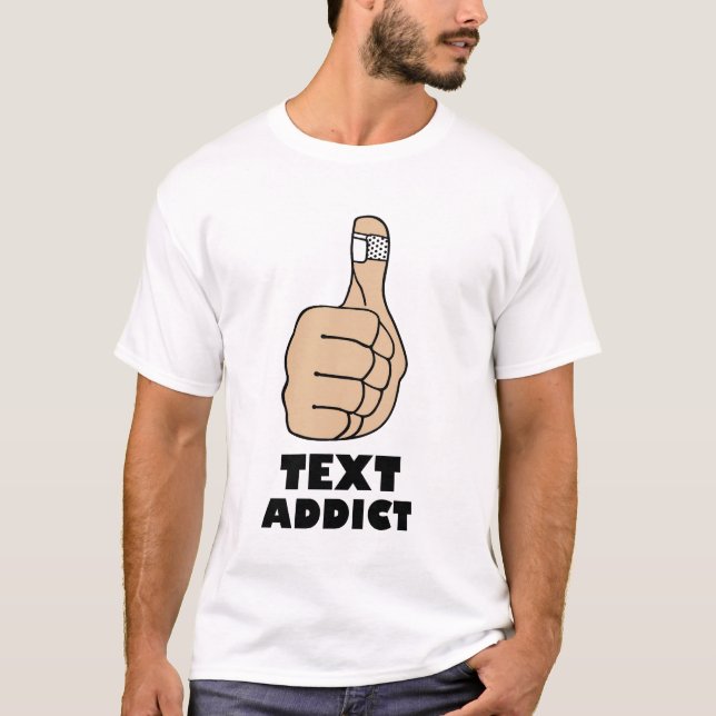 Camiseta adicto al texto (Anverso)