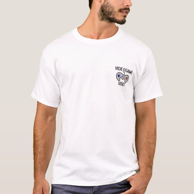 Camiseta Adicto al videojuego (Anverso)