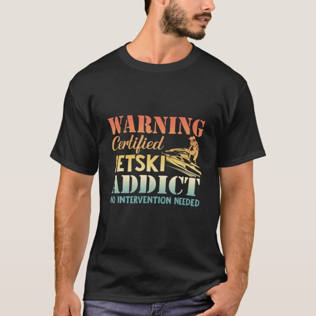 Camiseta Adicto certificado Jetski - Motor PWC (Anverso)