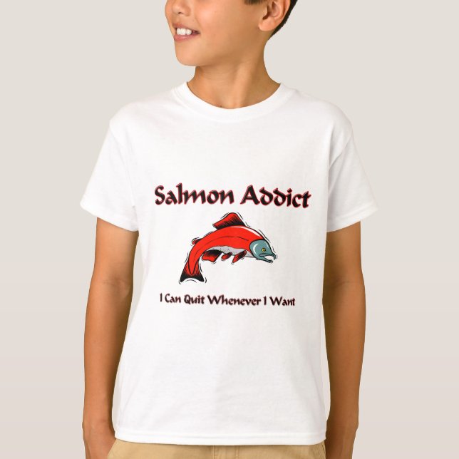 Camiseta Adicto de color salmón (Anverso)