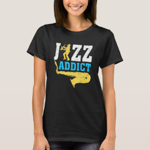 Camiseta Adicto de jazz saxofón