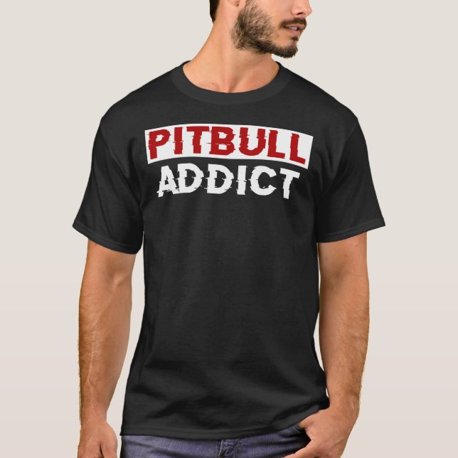 Camiseta Adicto estadounidense a los Pitbull Terrier (Anverso)