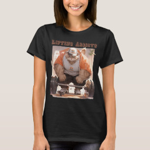 Camiseta adictos a la elevación divertidos gatos de la cons